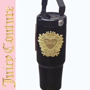 Juicy Couture Home Signature Logo Heart Emblem 30oz Insulated Travel Mug